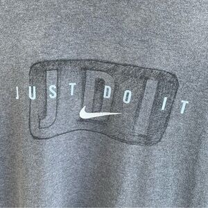 Vintage Tee Shirt Nike Just Do It Mens Adult Size XL Gray 90s Swoosh Logo